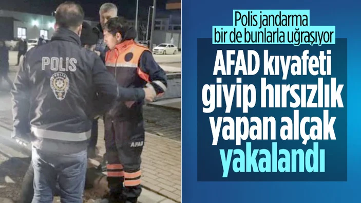 Depremi fırsat bilip AFAD kıyafetiyle hırsızlık yaptı 10 ili etkileyen deprem için Türkiye tek yürek olurken, afetten faydalanmak isteyen bir şahıs, AFAD kıyafeti ile hırsızlık yaparken yakalandı.