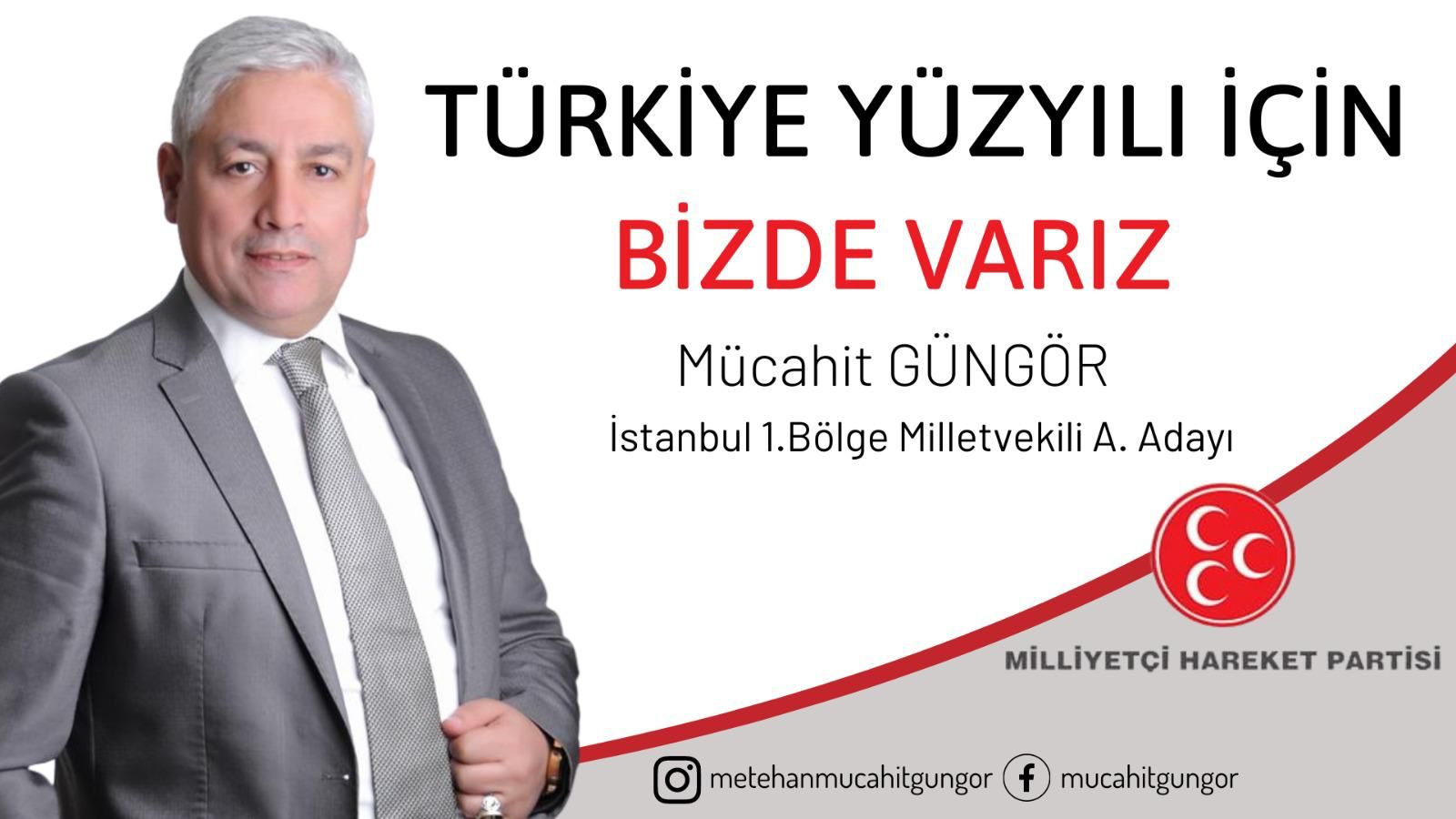 28. Dönem MHP İstanbul 1. Bölge Milletvekili Aday Adayı  Mücahit Güngör